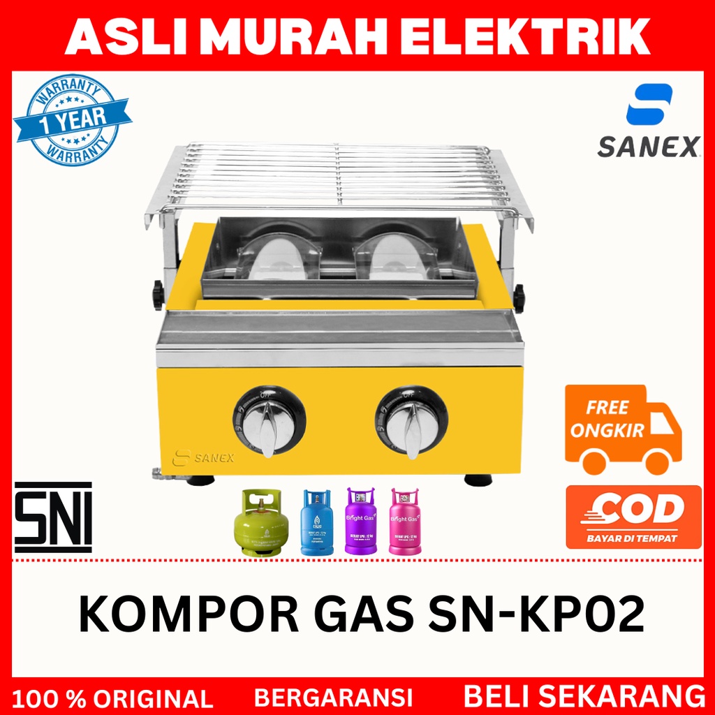 KOMPOR PANGGANG SANEX SN-KP02 2 TUNGKU//KOMPOR PANGGANGAN 2TUNGKU