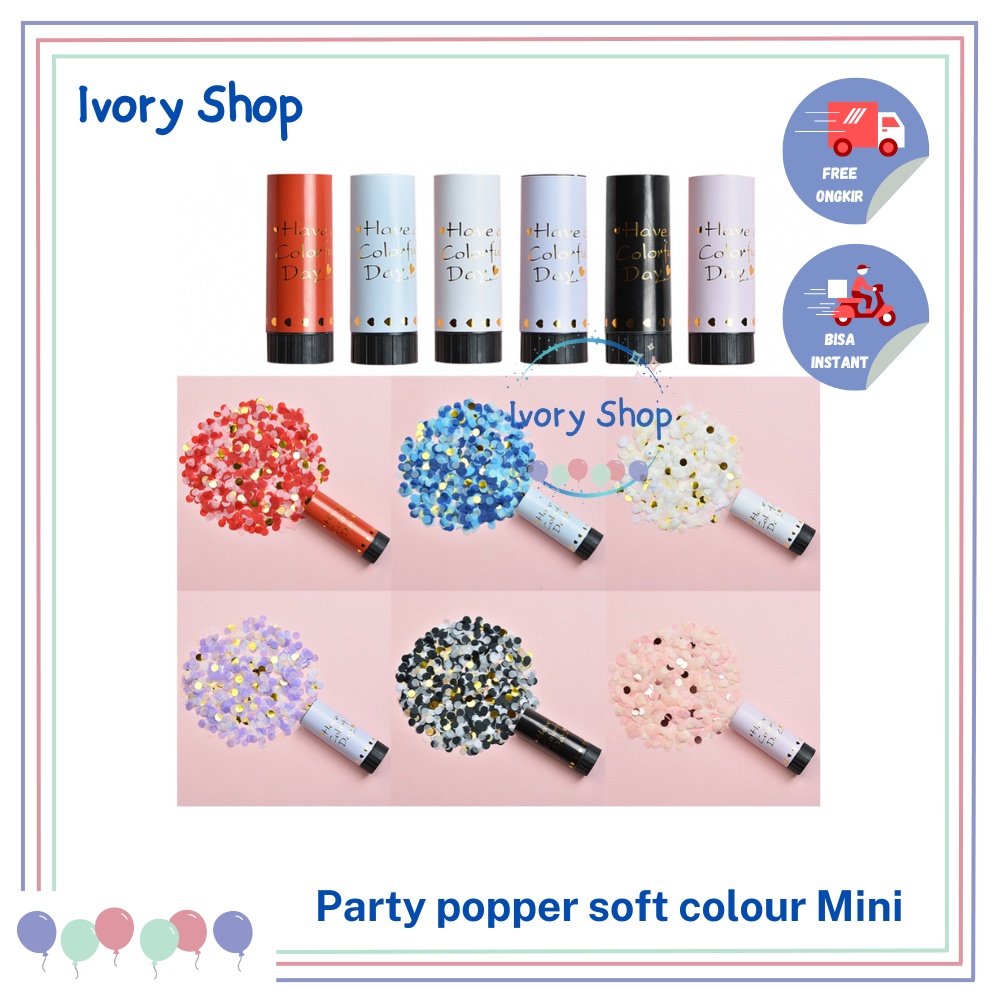 Party popper mini confetti soft color