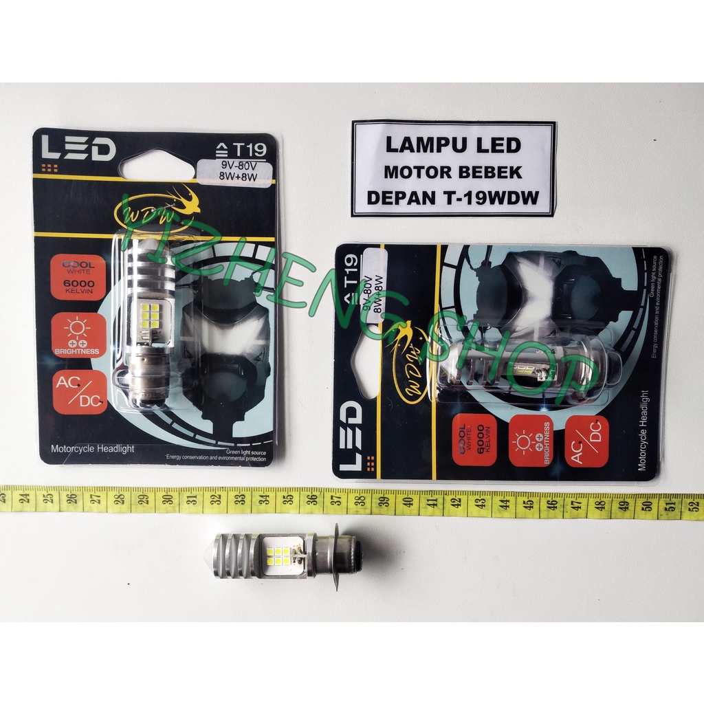 LAMPU LED MOTOR BEBEK DEPAN T -19 WDW