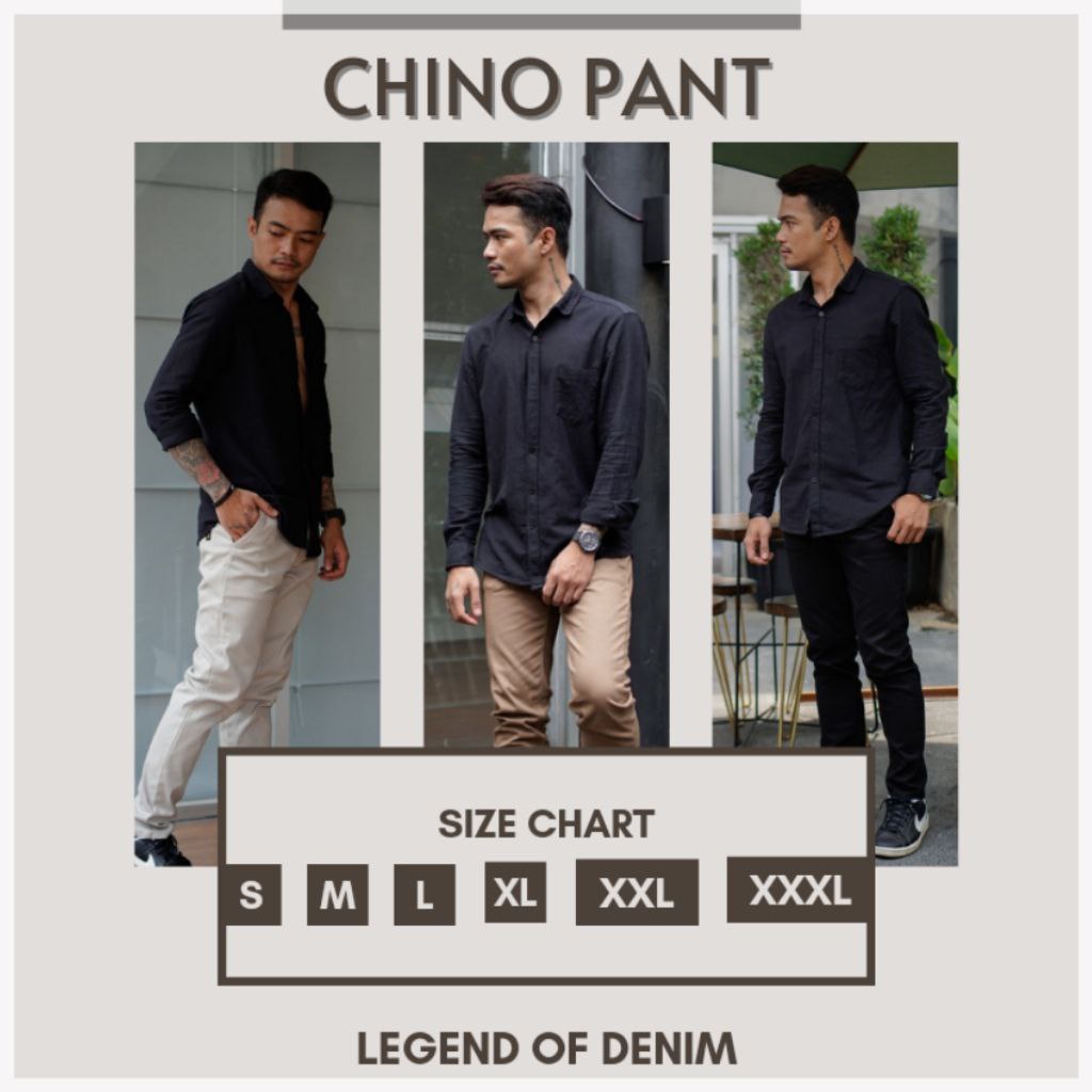 LEGEND OF DENIM  Celana Chino Panjang Pria celana panjang chino warna Green Hijau ori