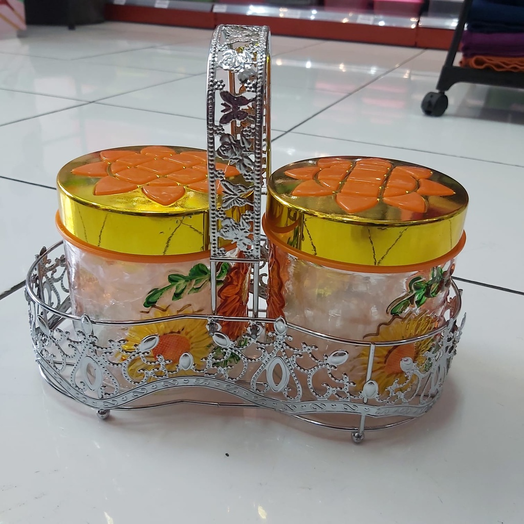 Toples Kue Kering t-02 a2 keranjang bening / Toples Lebaran