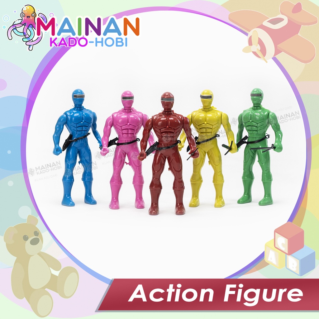 SET MAINAN ANAK ACTION FIGURE SUPERHERO ROBOT POWER RANGERS