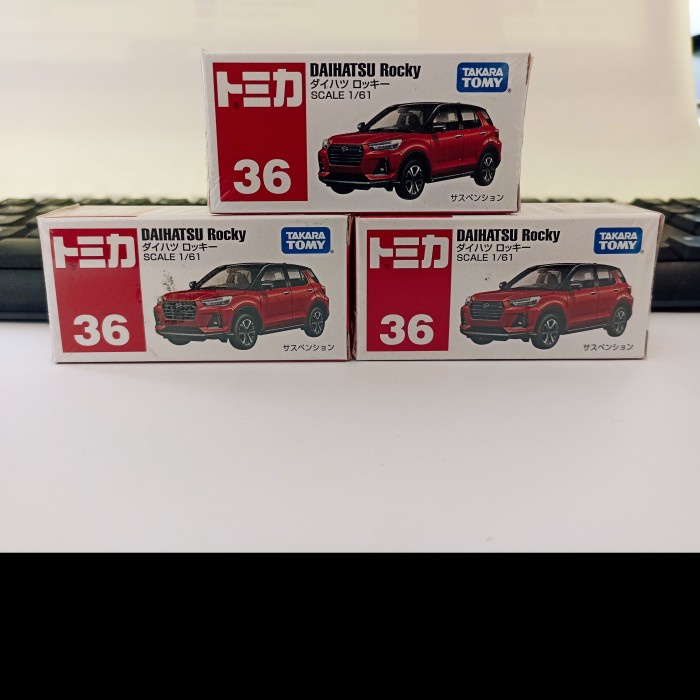 MINIATUR TOMICA DAIHATSU ROCKY RED 36 SCALE 1/61 TERBARU