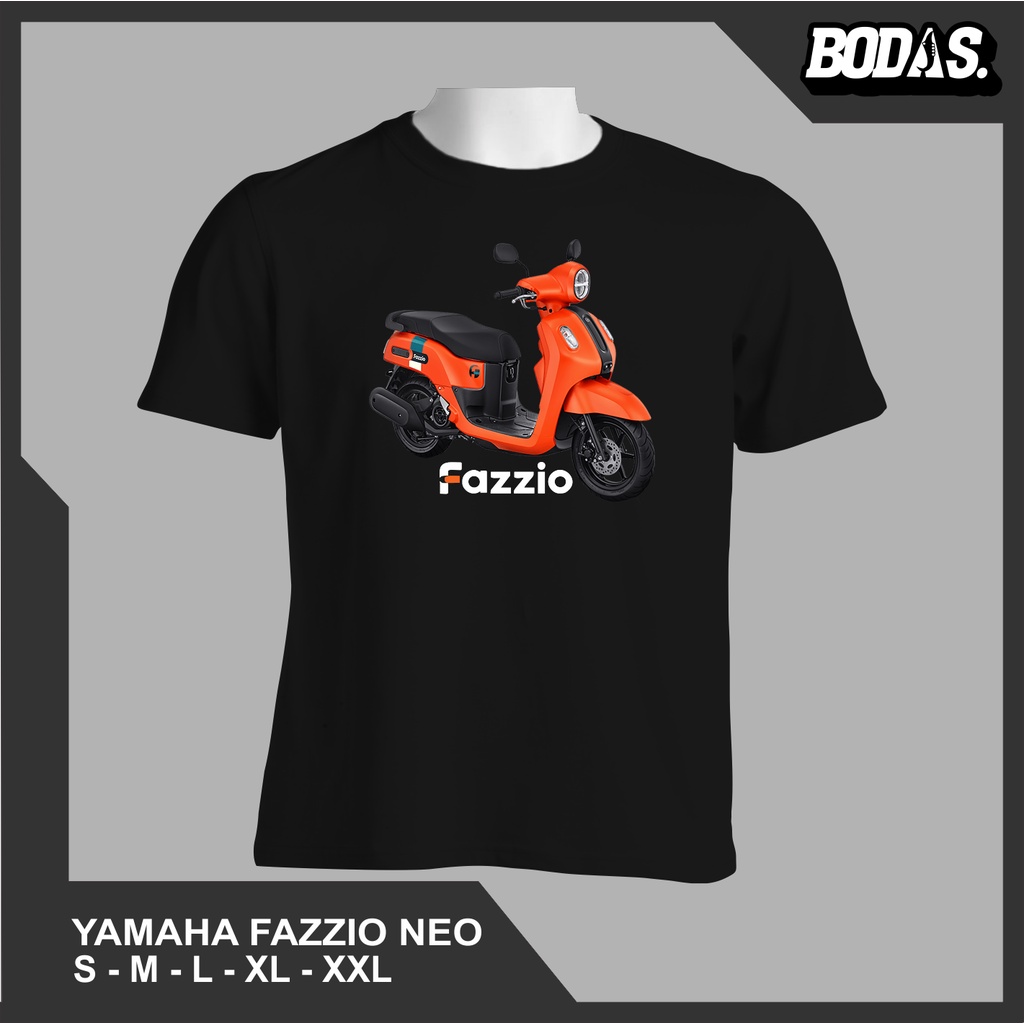 KAOS DISTRO OTOMOTIF MOTOR YAMAHA FAZZIO NEO ORANGE