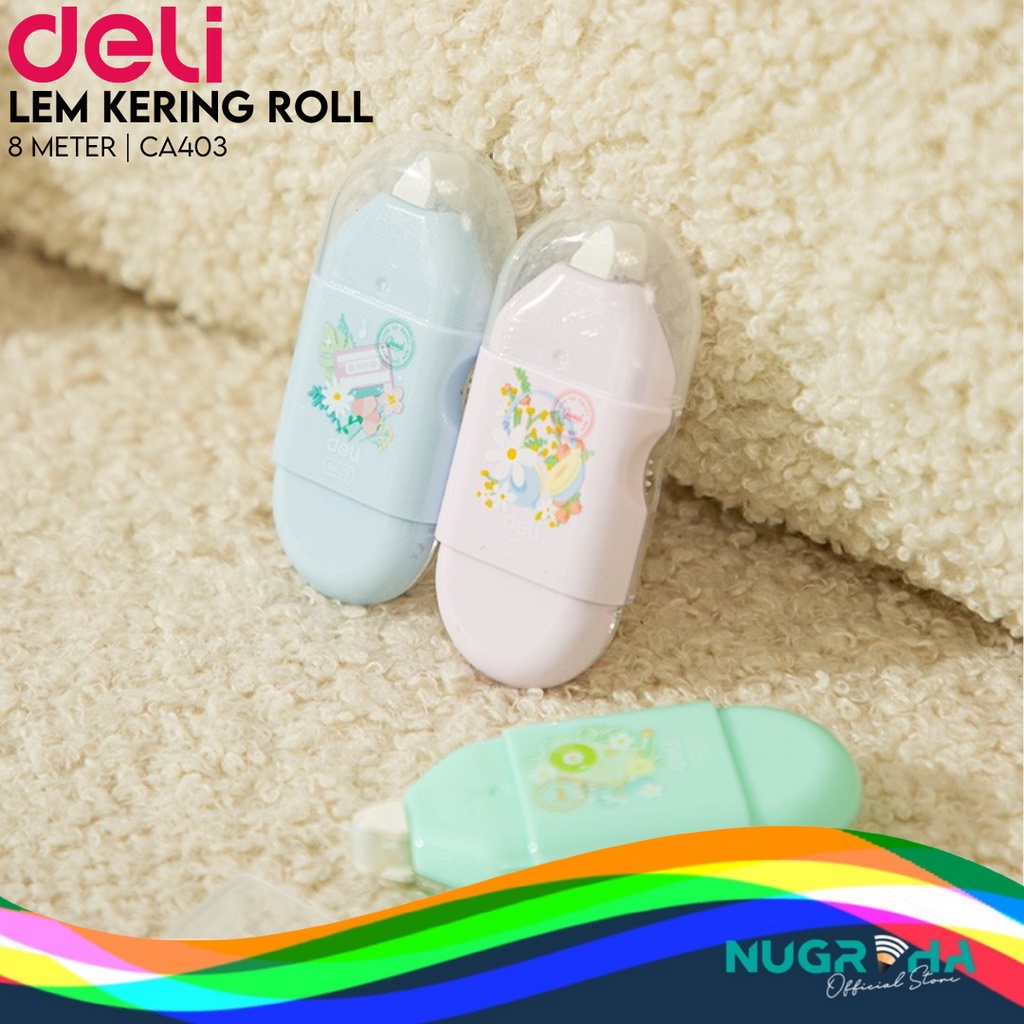 

[DELI X AGNEZ MO] Deli Adhesive Roller Lem Kering Roll 8 Meter CA403