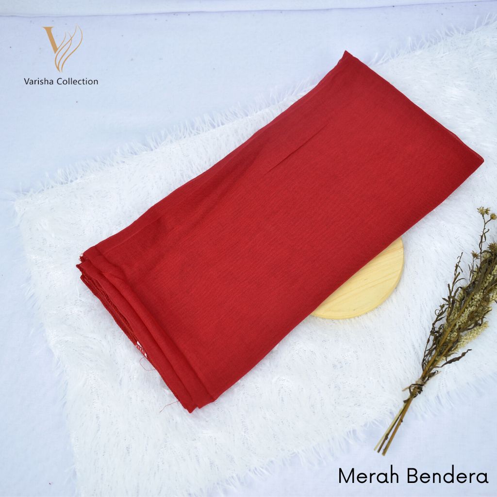 Kerudung Jilbab Segi Empat Bahan Katun Paris Polos Jadul Premium Varisha By Mardhatillah Warna merah