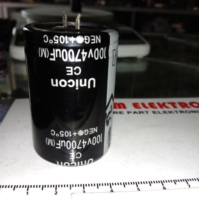 4700uf 100v Elco Capacitor 4.700uf 4700 uf 100 v pcmelektrob9090 Kualitas Baik