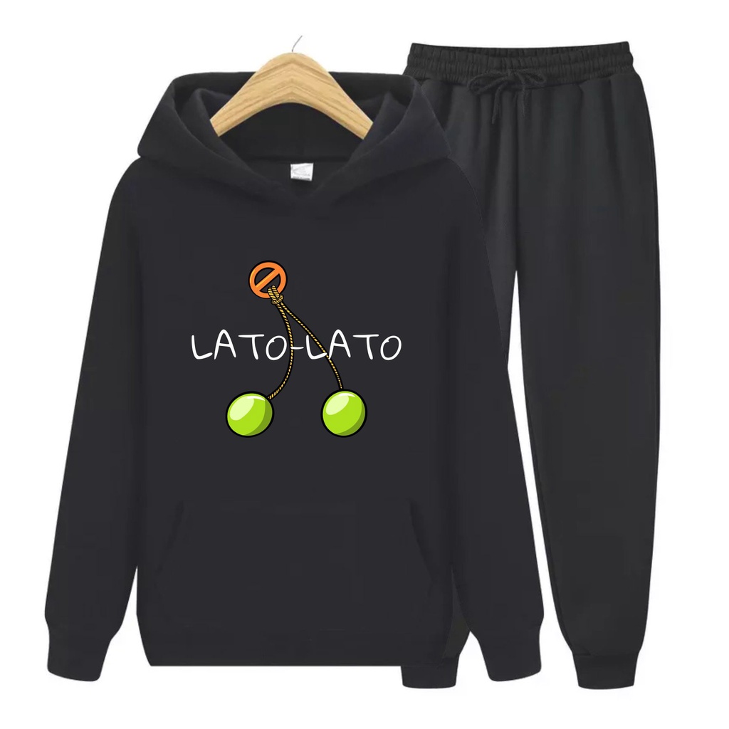 LATO LATO Sweater Hoodie Atasan Dan Setelan Anak Viral Kekinian Usia 4-12+Tahun Bisa Bayar Ditempat COD