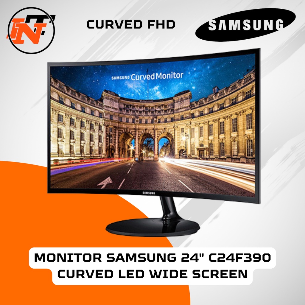 Monitor Samsung Curved FHD LC24 24F390 24" Inch Monitor HDMI+VGA