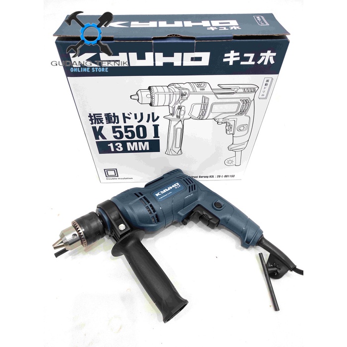 Mesin Bor Tangan Listrik 13 mm 550 Watt K550I KYUHO / Impact Drill Bor Kayu Besi Tembok Beton 13mm 550W K 550I KYUHO