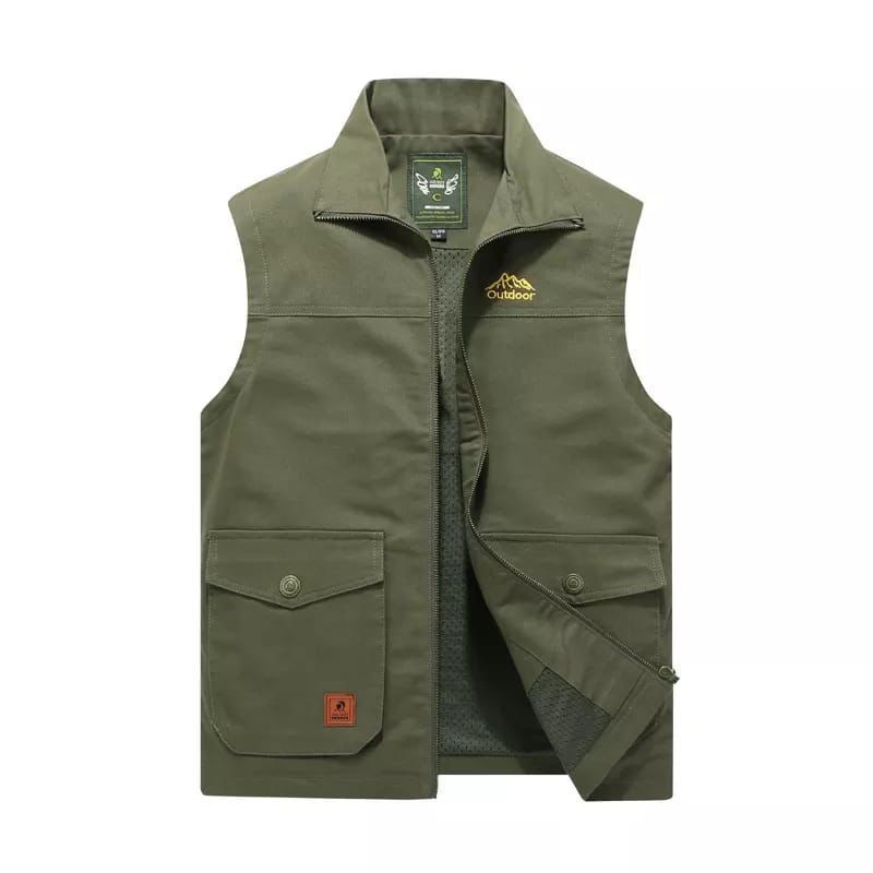 jaket rompi .vest pria outdoor rompi motor ukuran jumbo besar