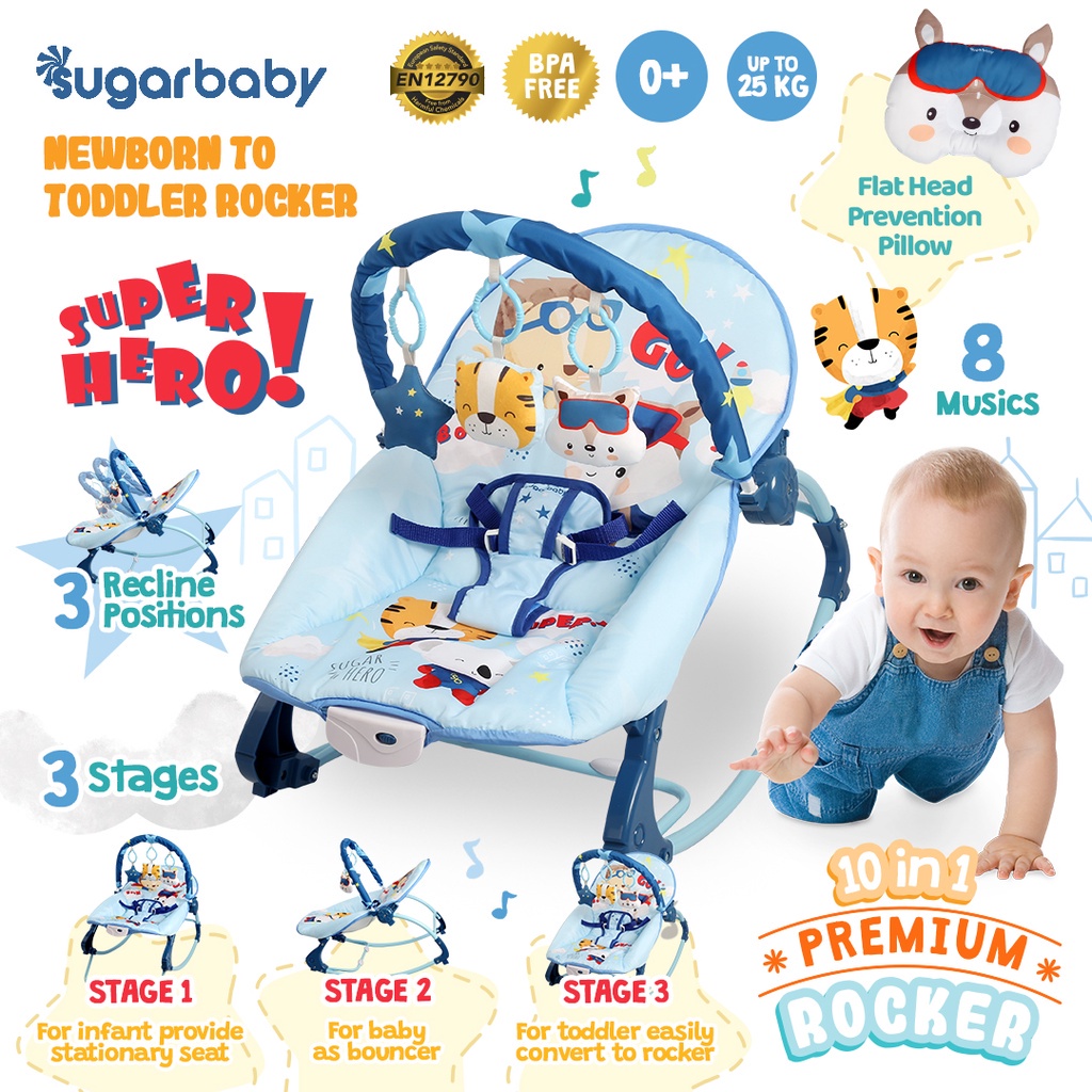 Sugar Baby New Premuim Bouncer 10 in 1 / Bouncer Bayi Premium Sugar Baby 10 in 1