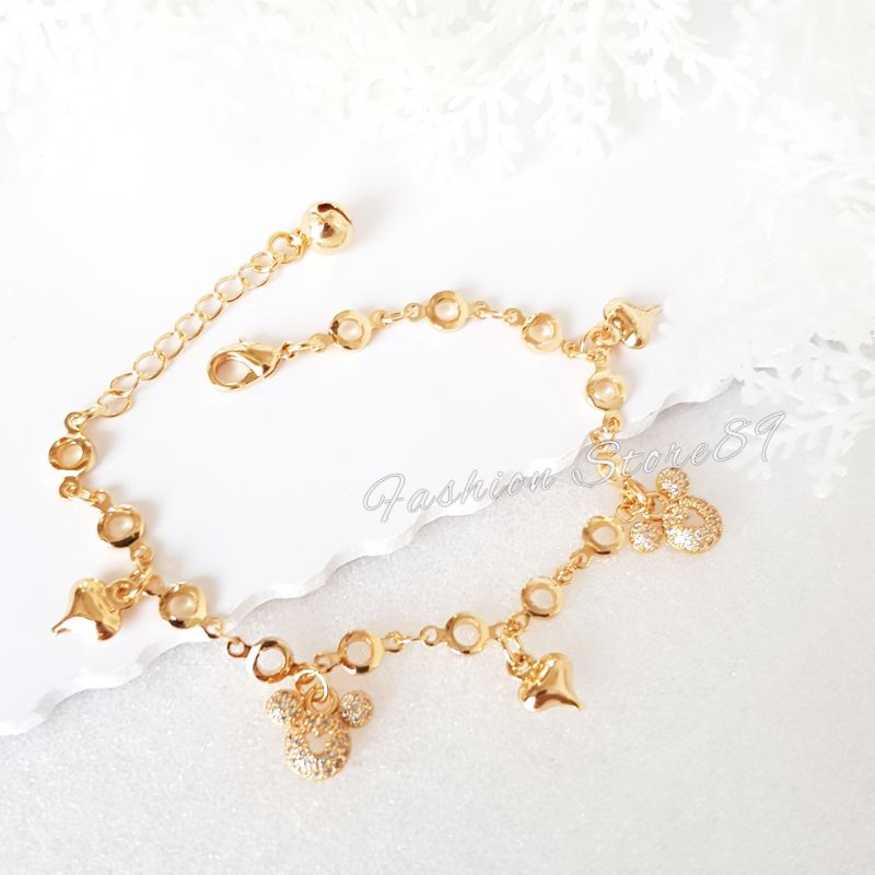 Gelang Rumbai Anak Perhiasan lapis emas Yaxiya motif Bola Dove