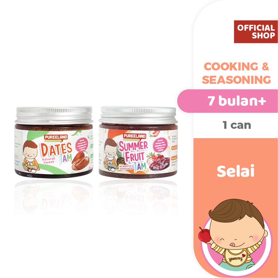 

Pureeland Natural Baby Jam / Selai MPASI / No Added Sugar & Preservatives