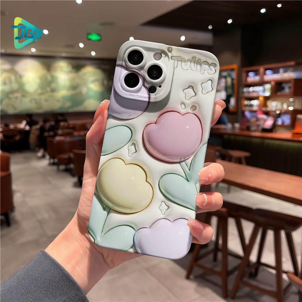 CUSTOM CASE SOFTCASE SILIKON PROCAMERA TULIP CUSTOM REALME C2 5 5I 5S C3 C11 C20 C12 C25 C30 C35 NARZO 30A 50A JB7646