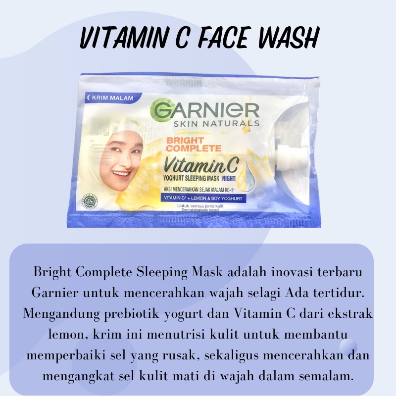 Garnier Bright Complete &amp; Garnier Sakura White Sachet Series