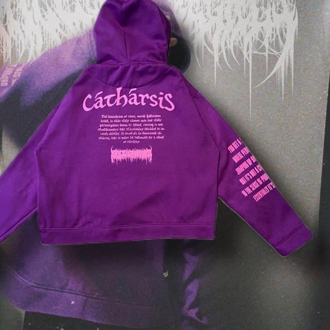 ❁ Unfinished Crop Hoodie Brilliant Legacy - Catharsis ◄