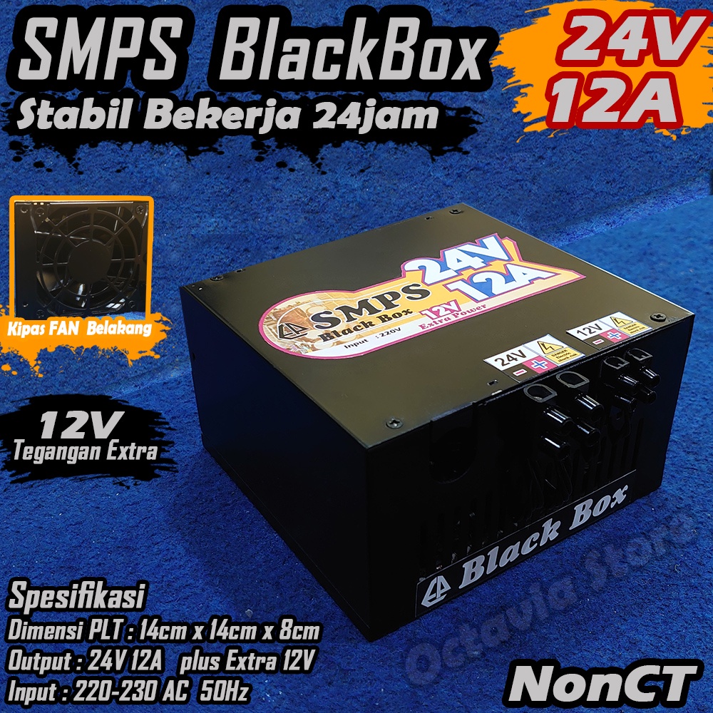 adaptor power supply 24V 12A, 6A SMPS CT dan NonCT