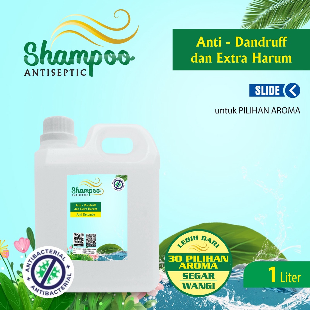 Shampoo Anti Dandruff Extra Harum Original Aroma Body&amp;Bath Kemasan 1 Liter Jerigen