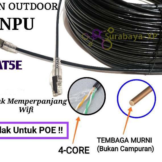 ♔ Kabel LAN 50 Meter STP UTP Outdoor CAT5E Tembaga Murni Merk ANPU ➣