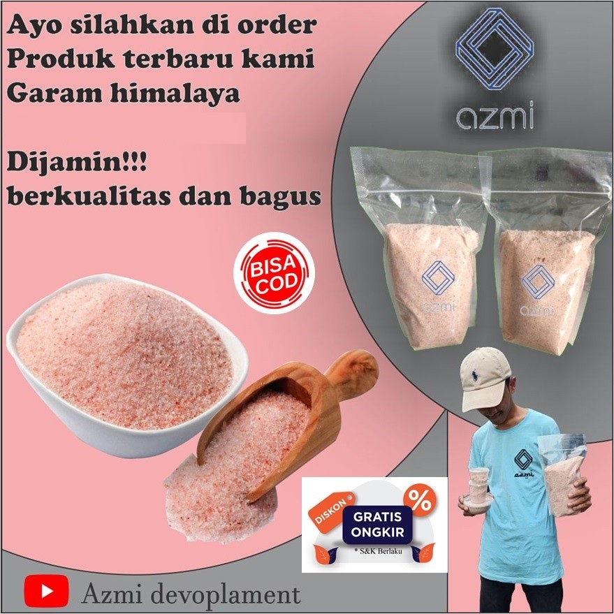 Promo Himalayan Pink Salt murah Garam Natural Himalaya Kemasan Repack 500gr