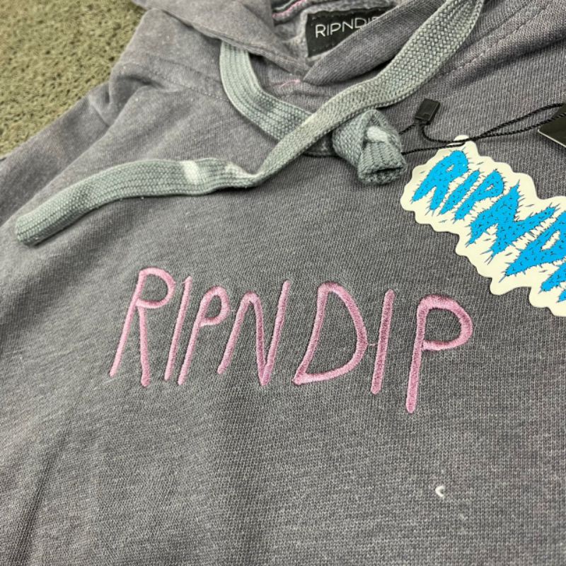 HOODIE RIPNDIP ABU TIE DYE FULL TAG LABEL CASUAL