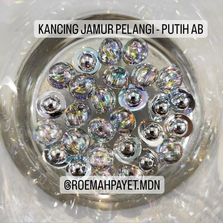 (1/5) KANCING JAMUR / KANCING KEBAYA / KANCING HIAS / KANCING PELANGI / KANCING KRISTAL TAIWAN