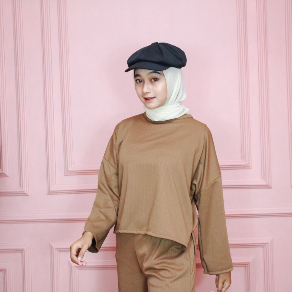 Setelan Wanita Oneseat Oversize Wafle Knit Premium