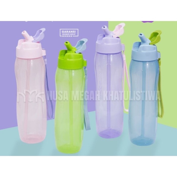 botol minum  Botol minum tupperware eco bottle straw 750ml (1)(J1Z1) Botol Minum Anak SALE Botol Min