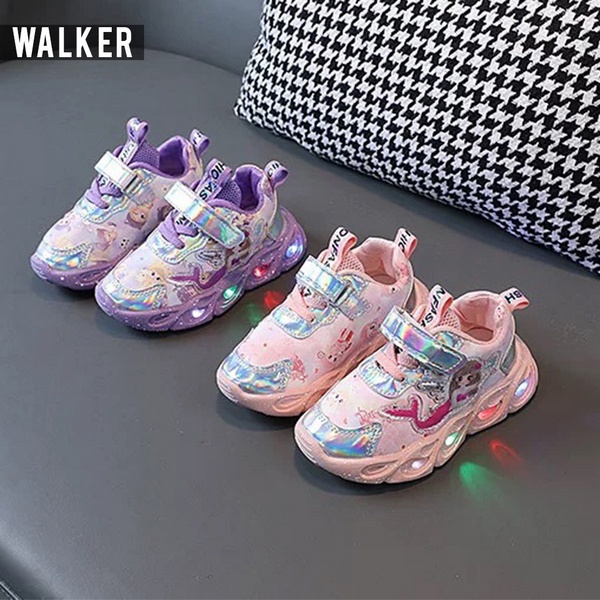 Sepatu Anak Perempuan LED Light - Sepatu Sneaker Anak Perempuan Ada Lampu M262