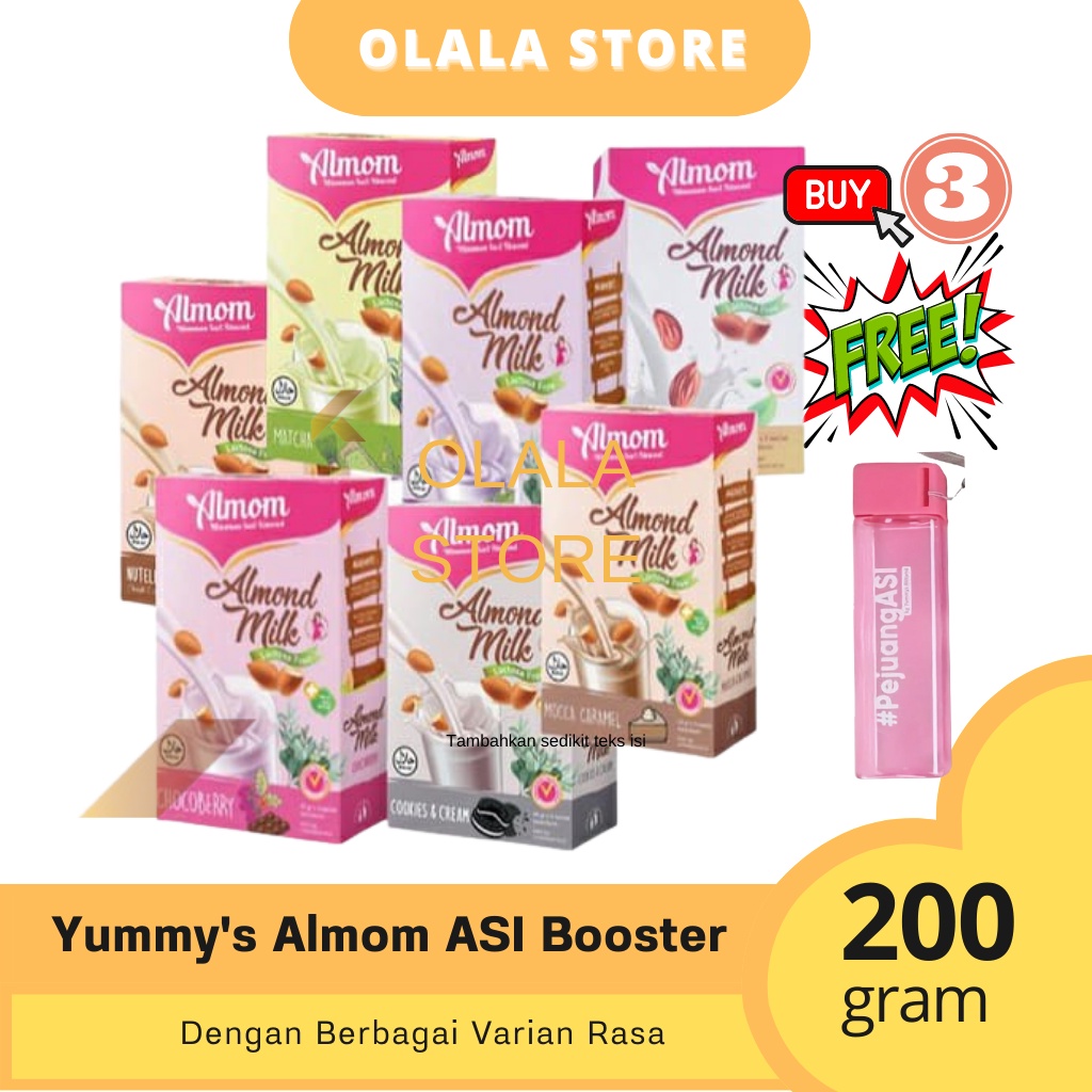 (TERMURAH) ALMOM MILK POWDER PREMIUM &amp; TEA / PELANCAR ASI SARI ALMOND / ASI BOOSTER ALMOM MILK