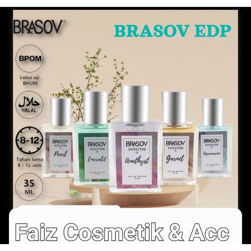 BRASOV Eau De Parfum Signatural Parfum Spray Halal/ Parfum Cewe - Parfum Cowo - Parfum Unisex 35ml[BPOM]