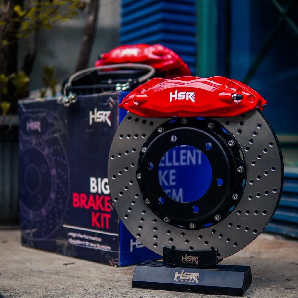 Big Brake Kit HSR Red 4 Piston Mobil Toyota Fortuner BBK RED HSR Free Pemasangan