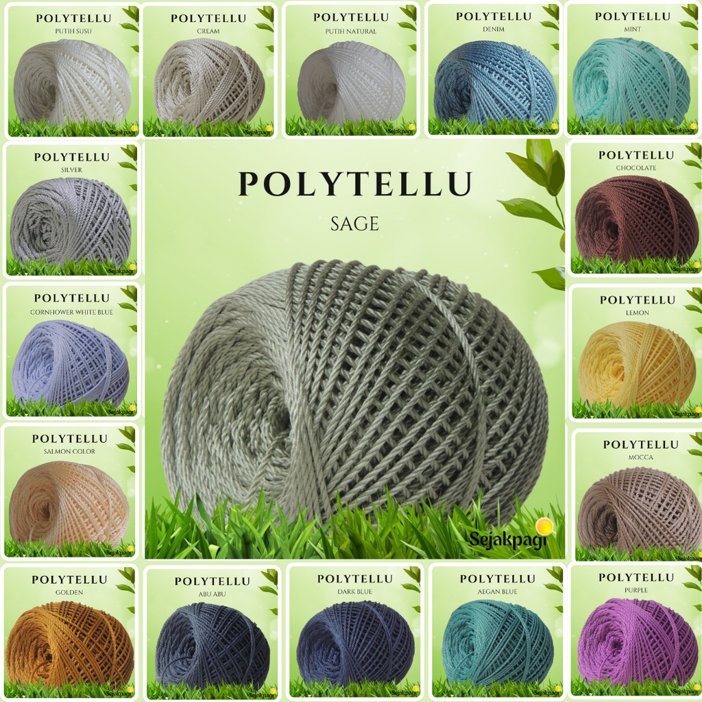 Benang Rajut Polykilap D27 Premium Polyester Polytellu Benang Poli