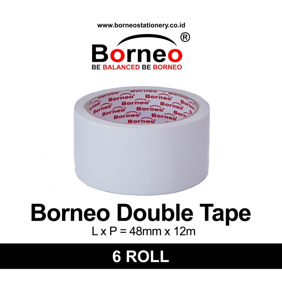 Double Tape Borneo Core Merah 48mmx12m - Satuan