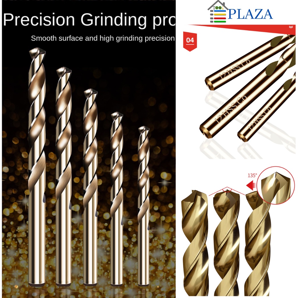 MATA BOR HSS COBALT M35 TWIST DRILL BITS 10 MM TCT CO BAJA LURUS BESI