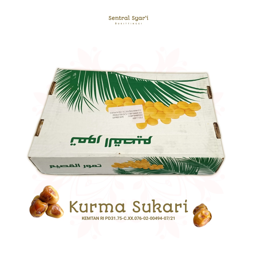 

Kurma Sukari 500 Gram Original High Quality | Sentral Syar'i