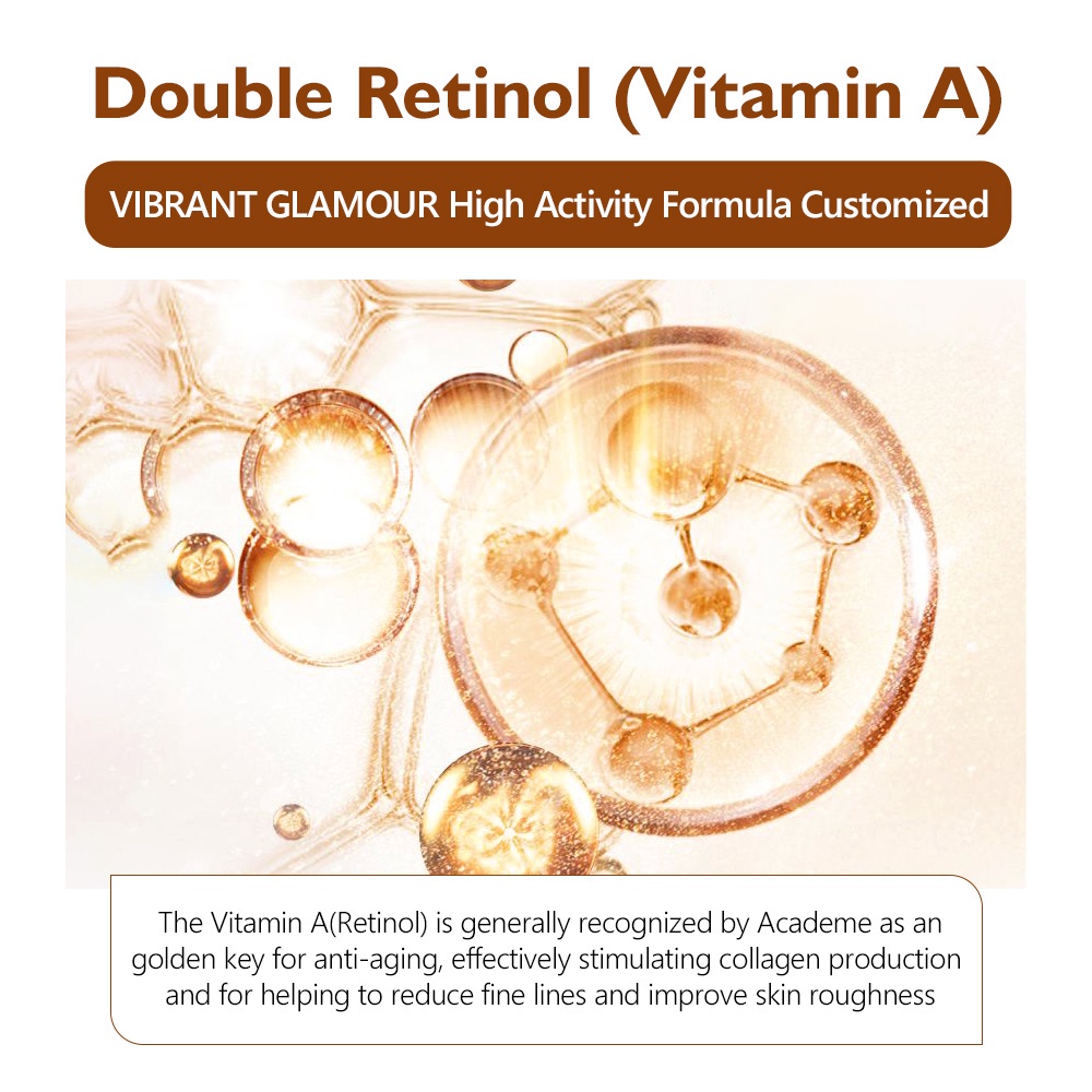 VIBRANT GLAMOUR Retinol Lotion 80ml Anti Aging Collagen Firming Remove Wrinkle Fade Fine Lines Moisturizing Lifting Skin Care