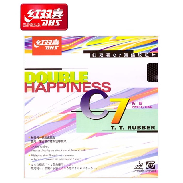 DHS Double Happiness Karet / Rubber C7 (BINTIK PANJANG)