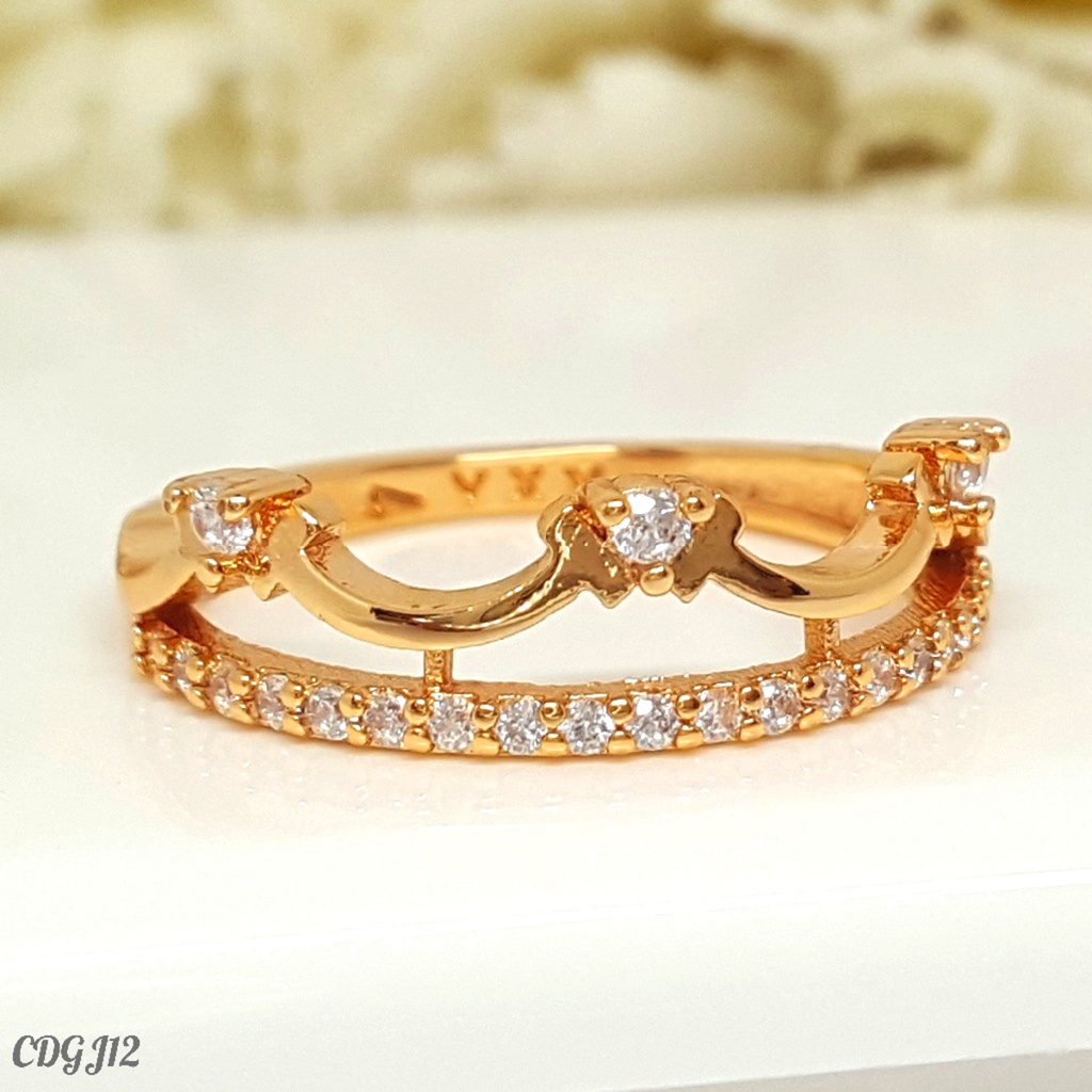 PGX Cincin Xuping Wanita Lapis Emas Aksesoris Perhiasan Fashion Premium - Z212
