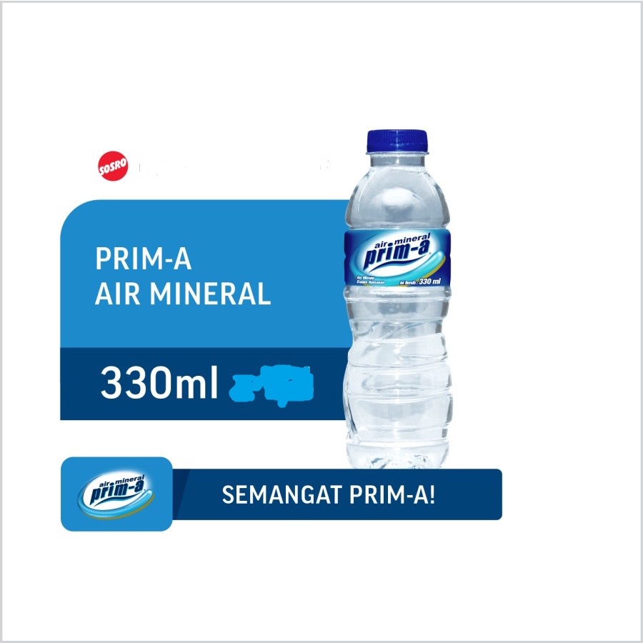 

AIR MINUM MINERAL PRIM-A 330ML BOTOL PET SOSRO