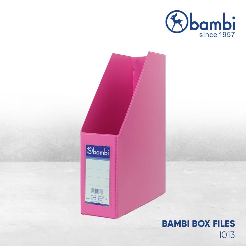 

Bambi Box File Magazine MID SIZE 8 cm Special Colour Fluoro Pink - Box Arsip / Box Storage / Box Dokumen kode 1013