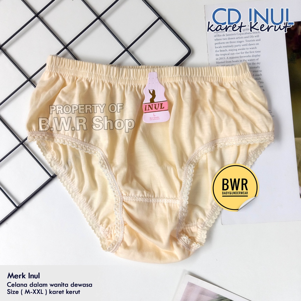 CD INUL Kerut / Celana Dalam Wanita Sister Karet Kerut Renda Cd Berkualitas - Bwr