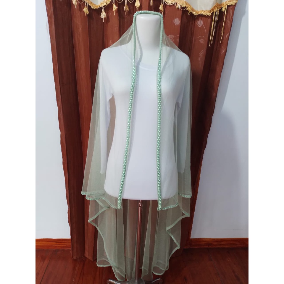 Slayer veil pengantin SAGE /kerudung pengantin/hijab pengantin elegan/Veil pengantin/jilbab penganti