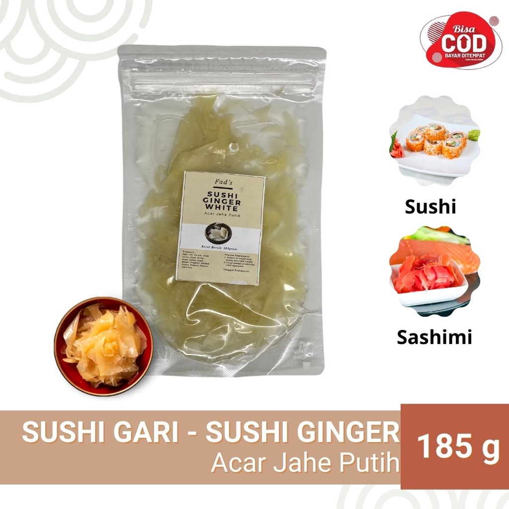 Sushi Gari 185gr - Sushi Ginger Pink - Sushi Ginger Pink - Acar Jahe Sushi - Sushi Pickles