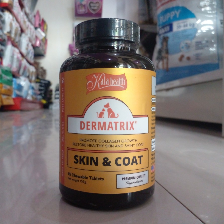 Vitamin Bulu Dan kulit Kucing Anjing Dermatrix Tropical 180 tablet