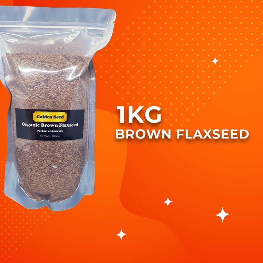 

♬ ORGANIC BROWN FLAXSEED 1 KG PREMIUM - FLAX SEEDS FLAXSEEDS FLAX SEED BIJI RAMI 1KG - 1000 GRAM ✰