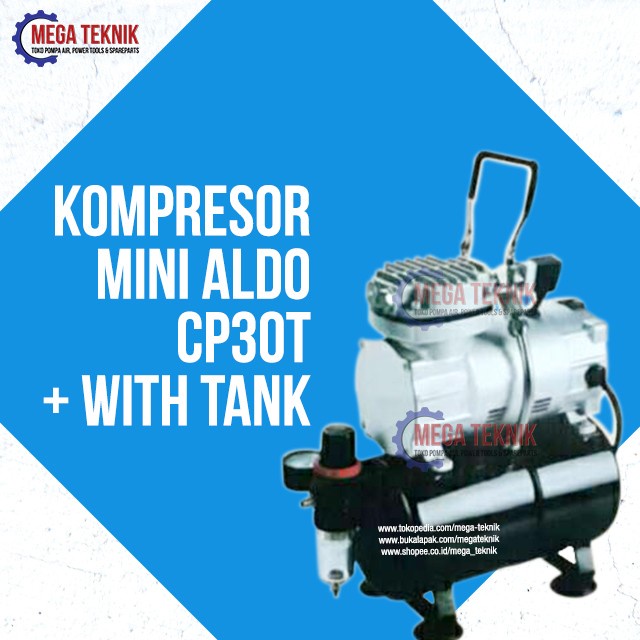 Produk Terbaik] Mini Compressor / Compresor / Kompresor Mini Aldo CP30T with Tank Cat