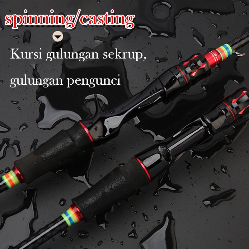 HAIYI FISHING Carbon Fiber Spinning Fishing Rod Max Drag 10kg Baitcasting Fishing Rod 1.8m 1.65m Fishing Pole