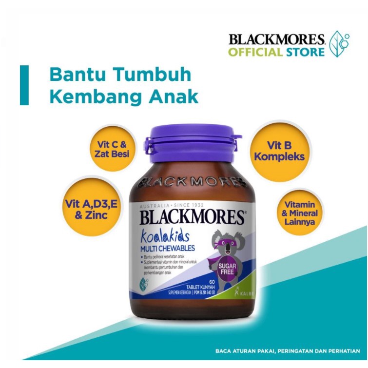 Blackmores KoalaKids Multichewables SuperKids Multi Chewables Multivitamin anak 60 tablet